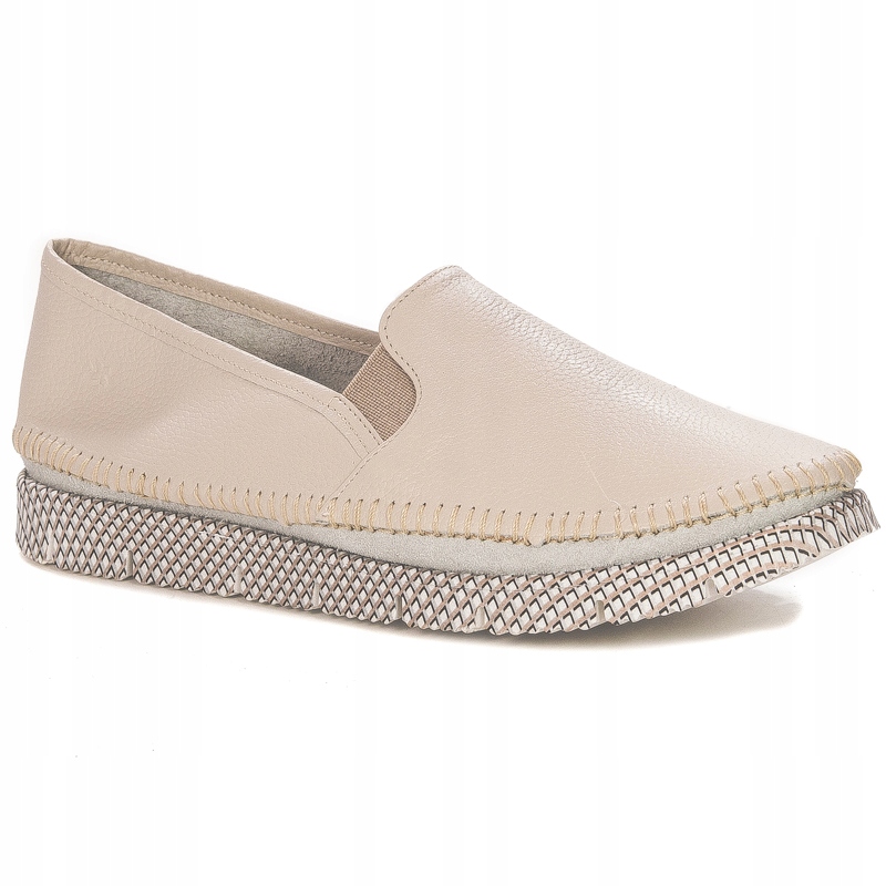 Półbuty buty Maciejka 03512-04 skórzane beż r.39