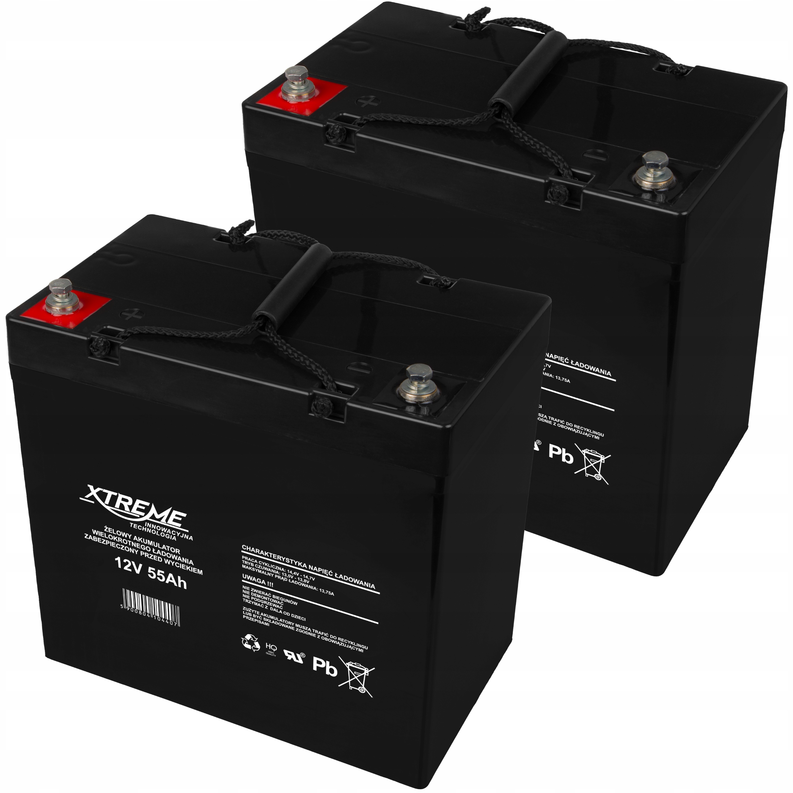 2× Akumulator Xtreme 12 V 55 Ah