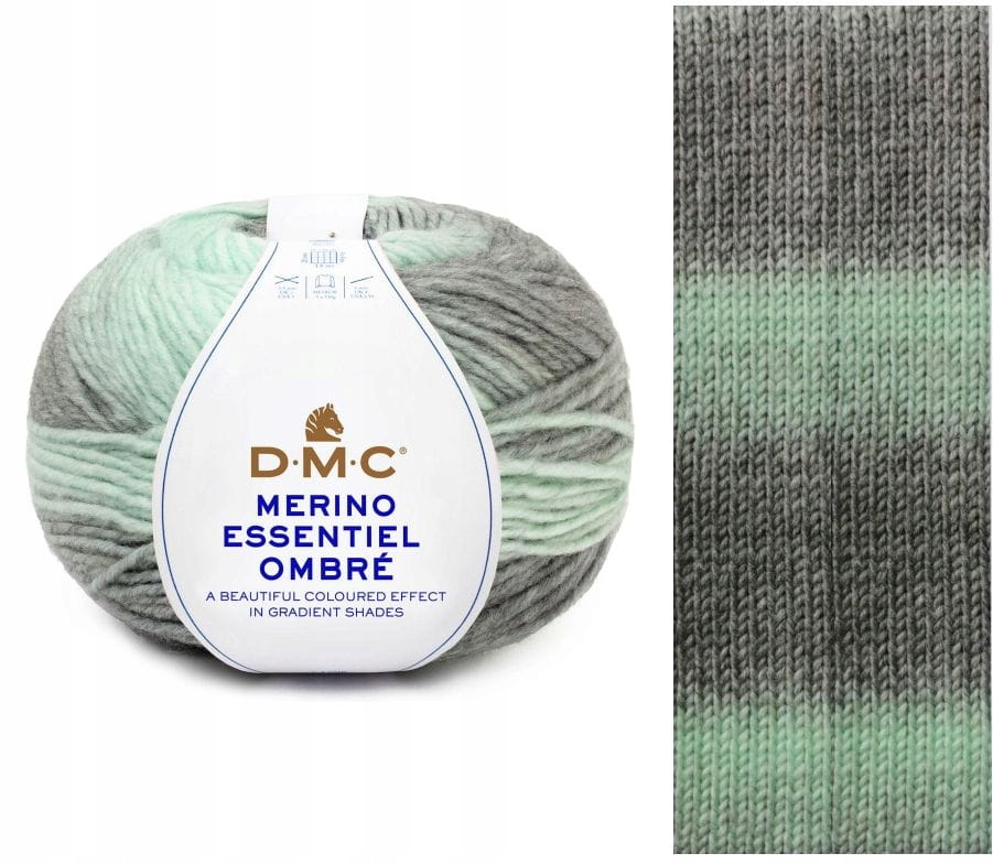 příze DMC Merino Essentiale Ombre kol.1006 popelavě zelená
