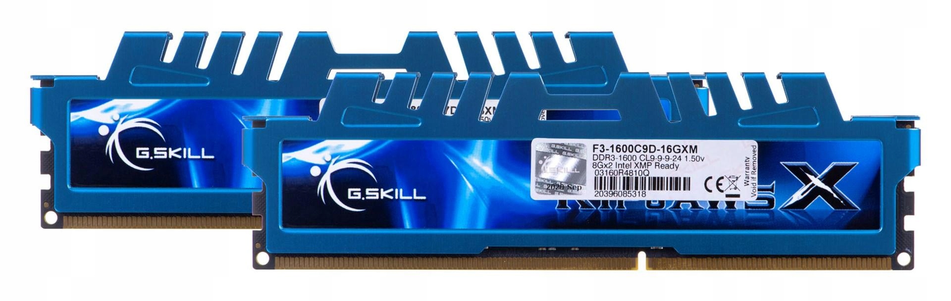 Zestaw pamięci G.skill RipjawsX F3-1600C9D-16GXM DDR3 DIMM 2 x 8 Gb 1600