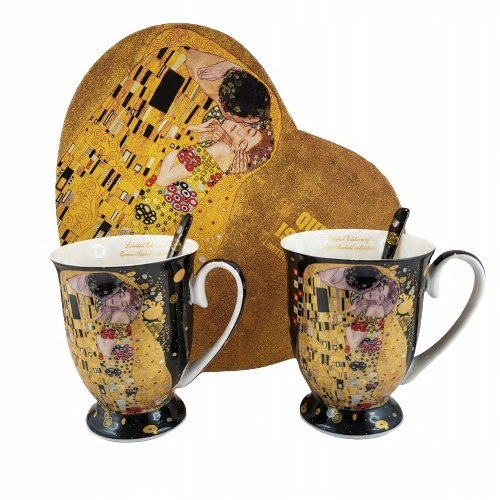

Klimt Komplet 2 Kubków Z Łyżeczkami W Pudełku