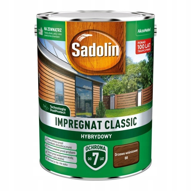 Impregnat do drewna Sadolin Classic hybrydowy Drzewo wiśniowe 4,5L