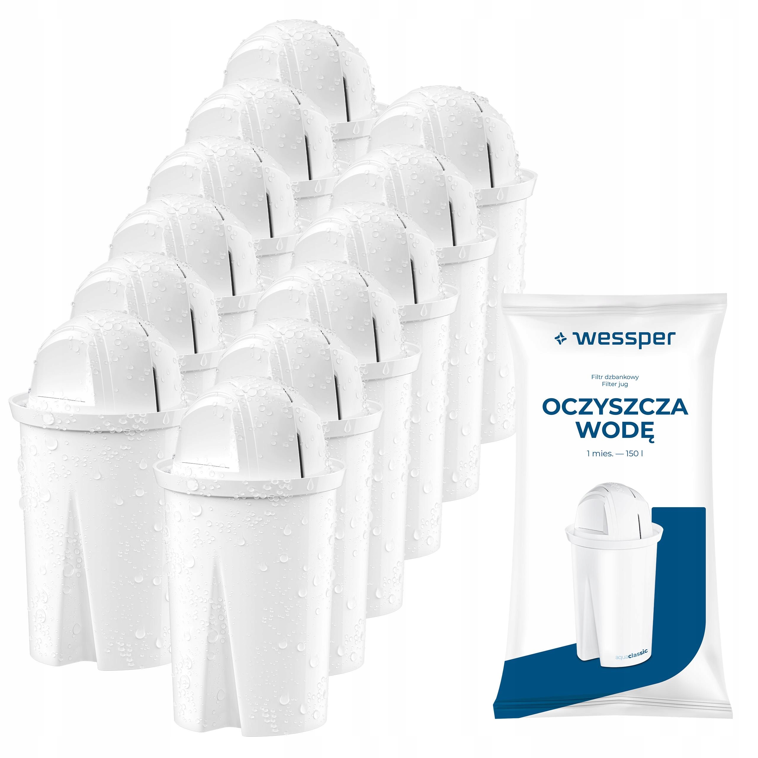 Filtr do wody Wessper aquaclassic Standard do dzbanka Dafi zamiennik 12 szt