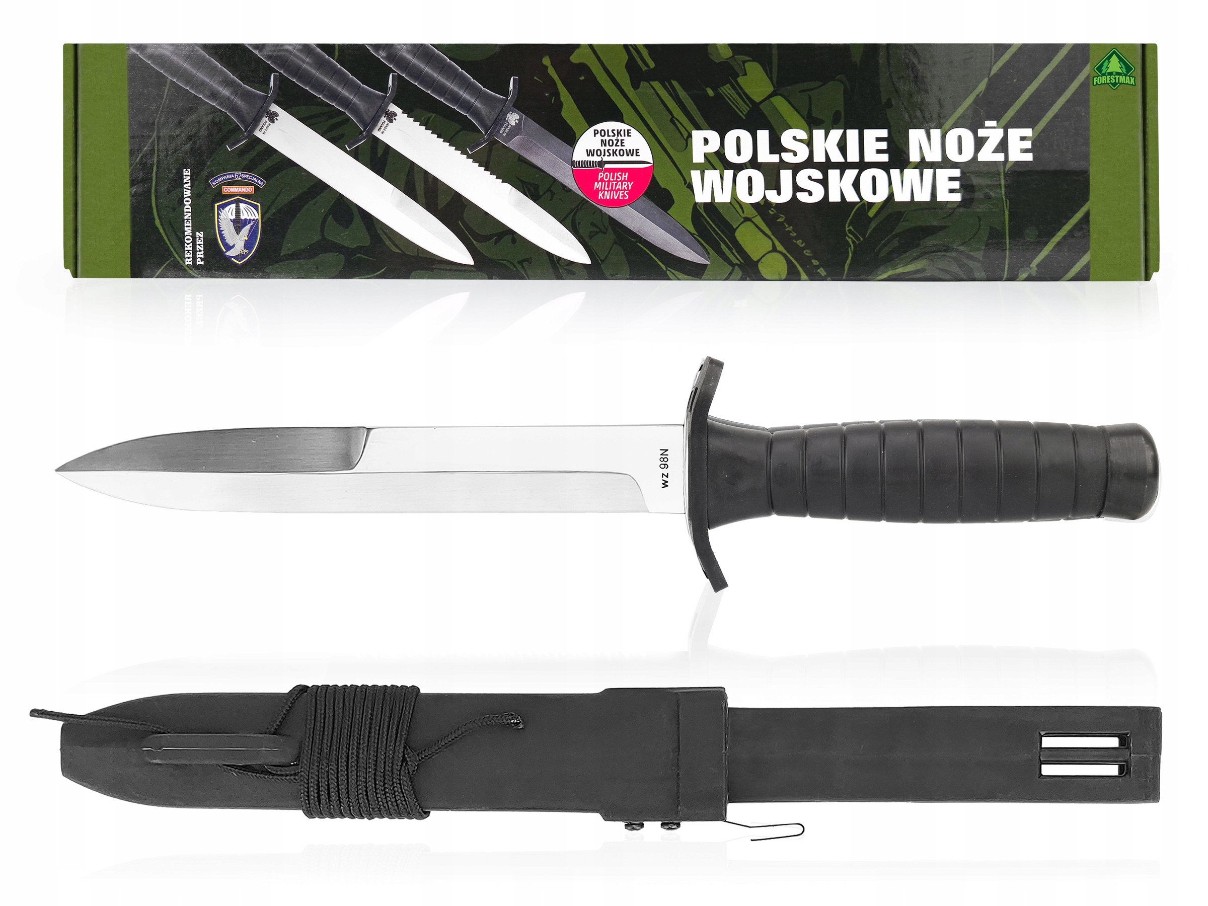 Vojenský polský nůž 98N Lux leštěný chrom v krabičce