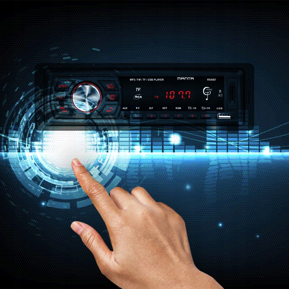 RADIO SAMOCHODOWE RADIOODTWARZACZ BLUETOOTH FM 1DIN USB MP3 AUX SD LED RDS Rodzaje odtwarzanych nośników karta microSD USB