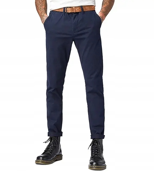 Tom Tailor Denim Tmavě Modré Kalhoty Pásek 31/32 6FA