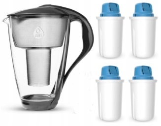 Dzbanek filtrujący Dafi Szklany Led 2L 4 filtry classic Mg+ Kolor Czarny