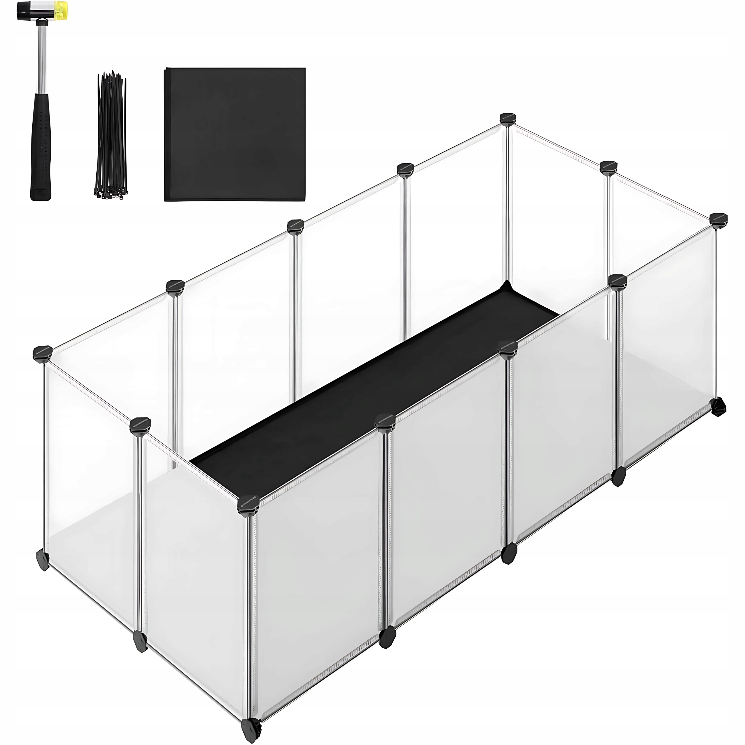 Levně Malá Klec Pro Hlodavce 125X63X42 CM, Výběh Songmics, Bílá