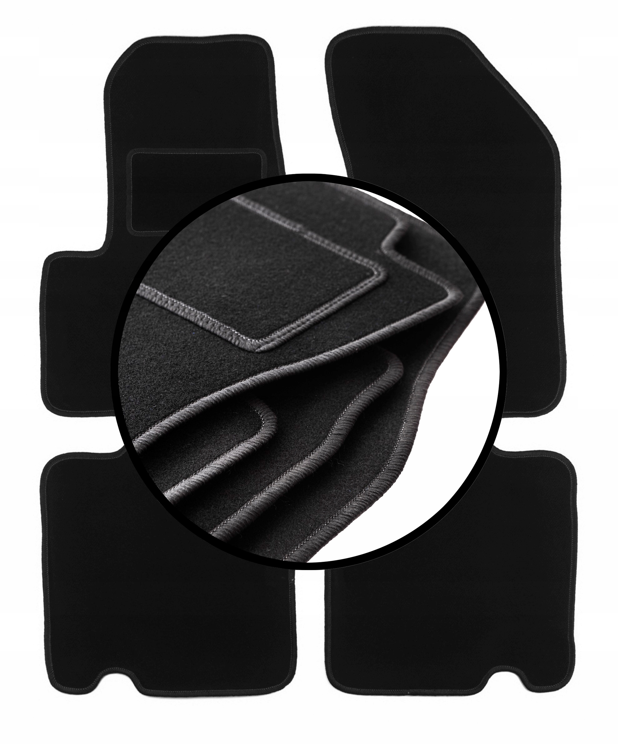 Velurové koberce komplet pro: Dodge Avenger sedan (2007-2015)