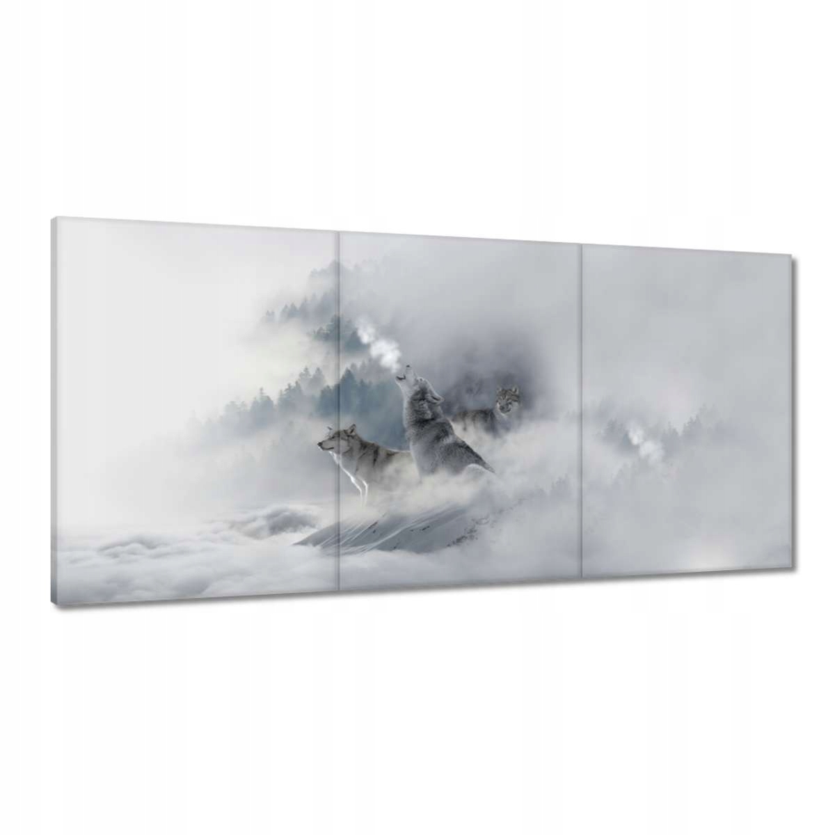 Obrazy 180x90 Vlci v hmle Hmla Zima