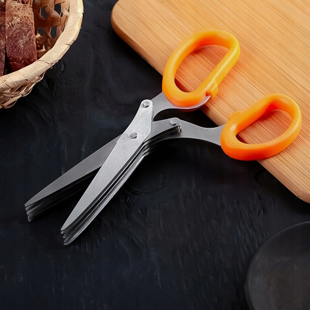 NOŻYCZKI KUCHENNE DO ZIÓŁ NOŻYCE DO KROJENIA CIĘCIA WILOFUNKCYJNE 5 OSTRZY Marka Avocado Home