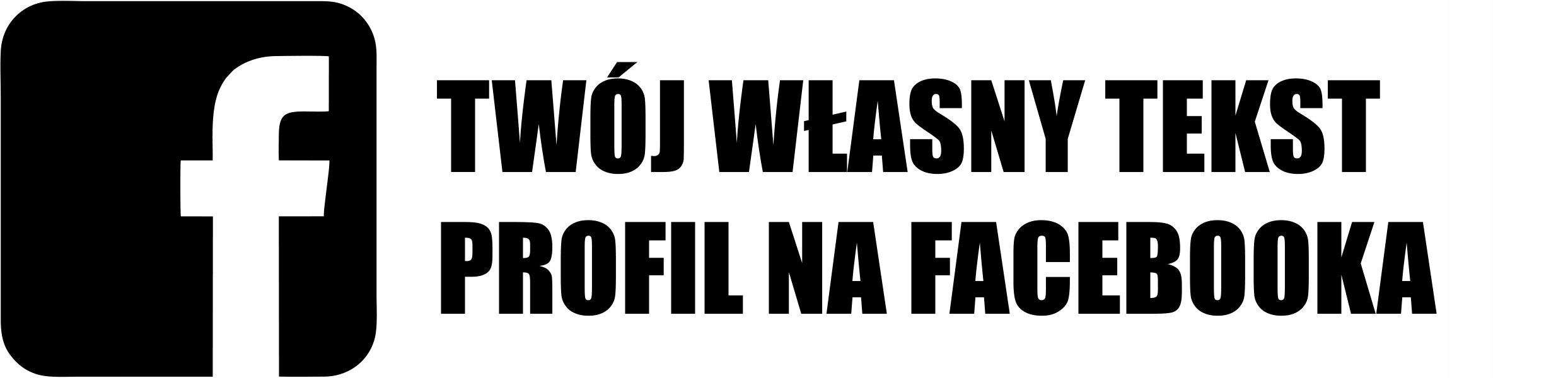 Samolepka Reklama Facebook profil 20 cm Vlastní Text