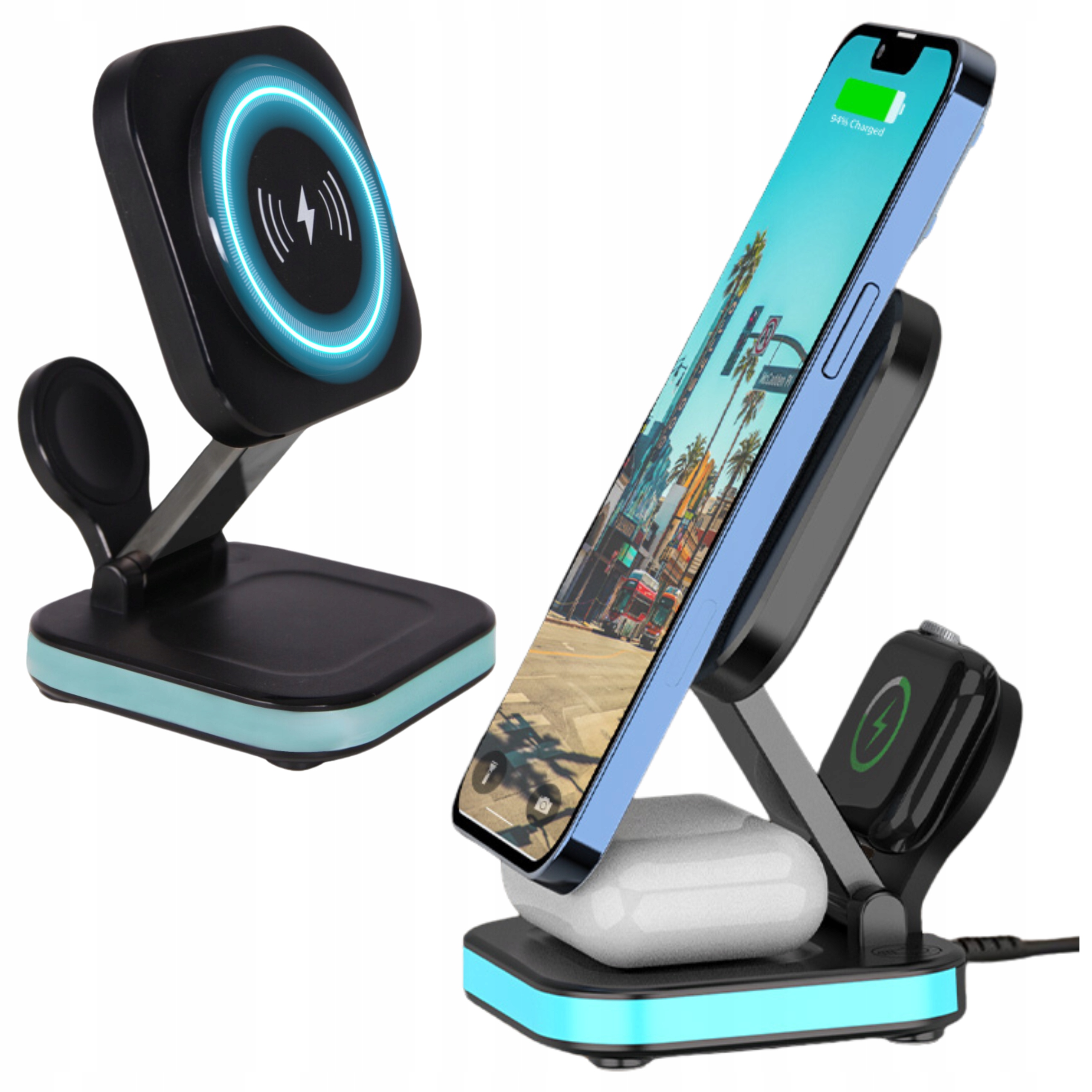 Magnetická indukční nabíječka pro Iphone 12 13 14 15 16 Apple iWATCH 4v1