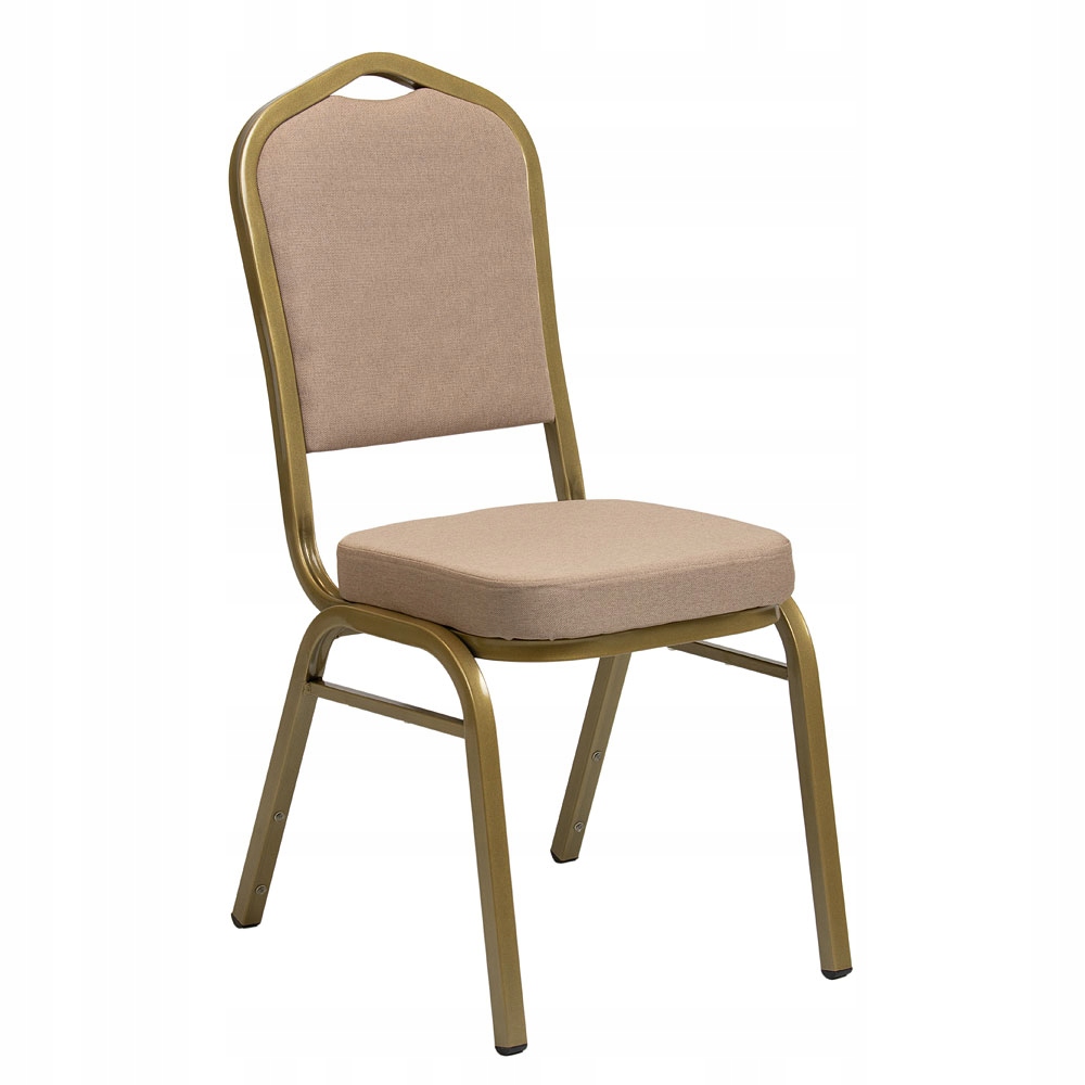 Krzesło bankietowe konferencyjne tapicerowane Rzym beżowy gładki 25x25x1,2 Głębokość produktu 44 cm