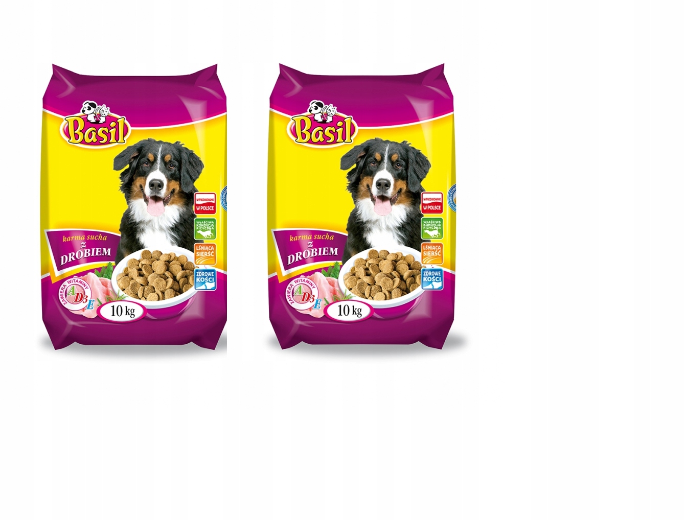 Levně Krmivo suché Basil 10 kg s drůbežím masem pro psa x2ks