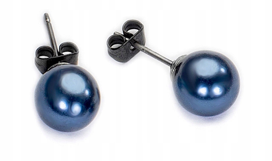 

Kolczyki Niebieskie Wkręty Perły Szklane Kiara