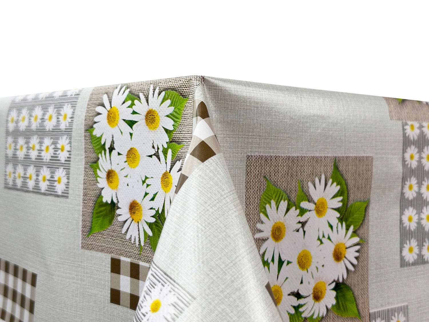 Cerata na Wymiar Obrus Ceratowy Szary Kwiaty x 120x140 cm Typ obrus