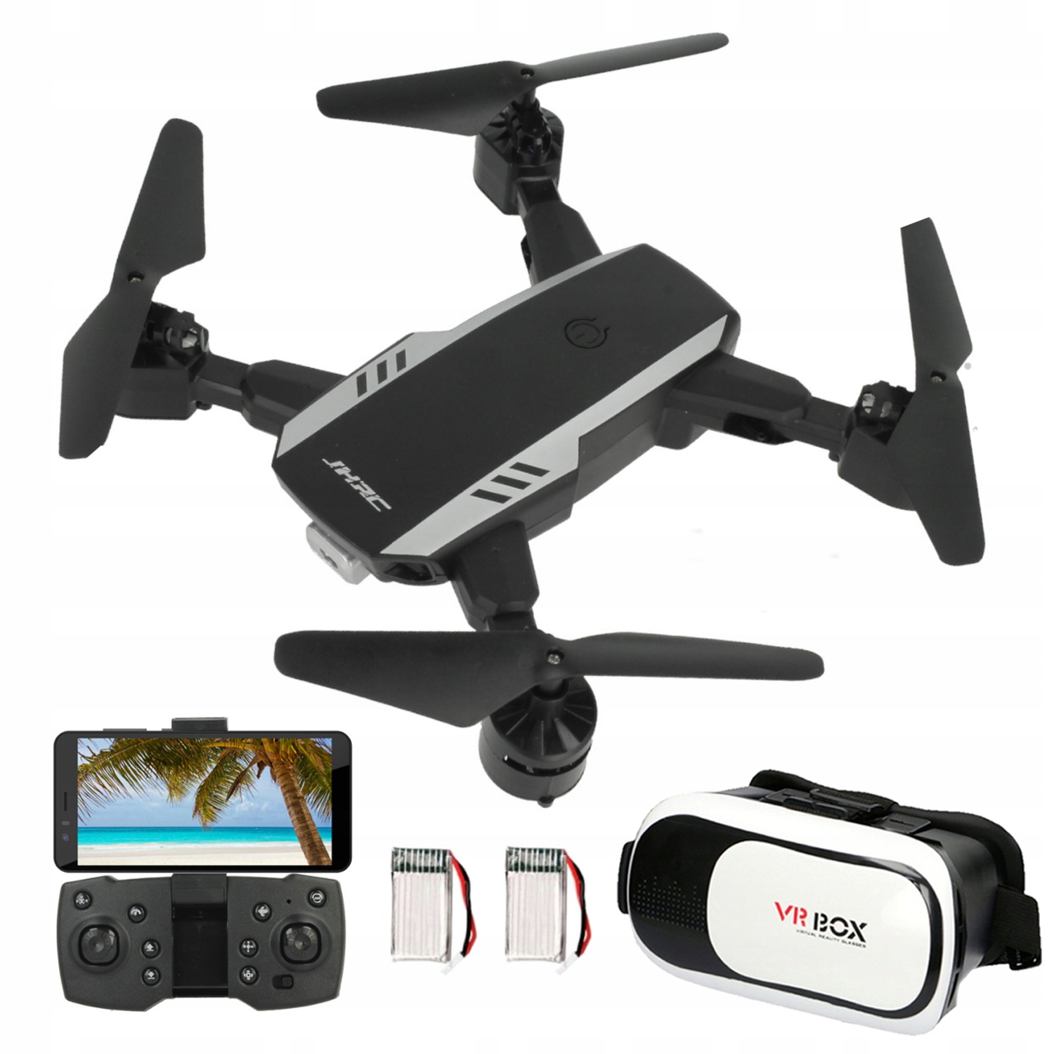 Dron s Wi-Fi kamerou naživo Kompas Návrat 6-AXIS 30min 2x Aku Brýle Vr