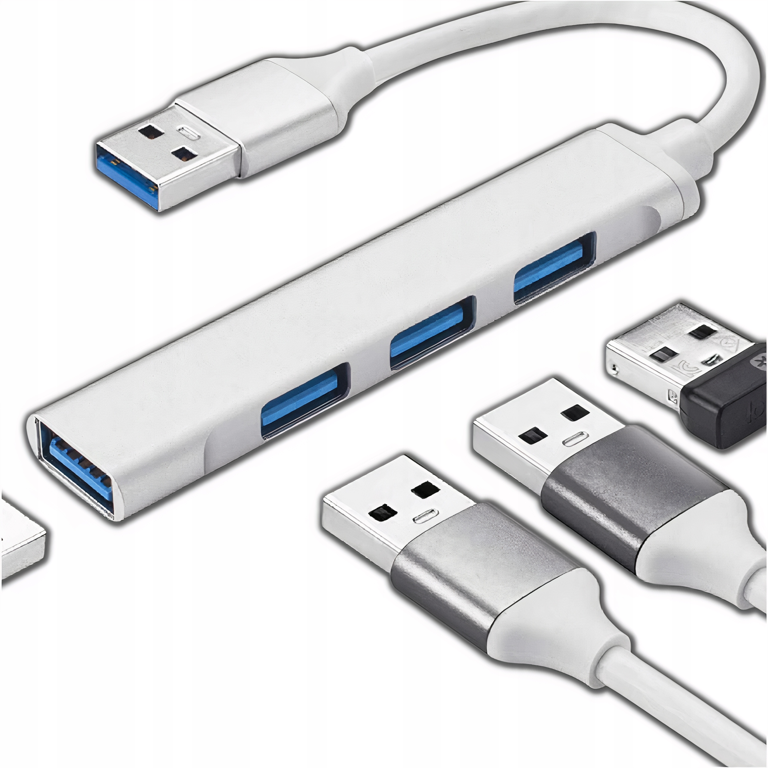 4W1 ROZGAŁĘZIACZ NA 4 USB 3.0 GOZGAŁĘŹNIK PRZEJŚCIÓWKA HUB ADAPTER DO PC EAN (GTIN) 5903686022609
