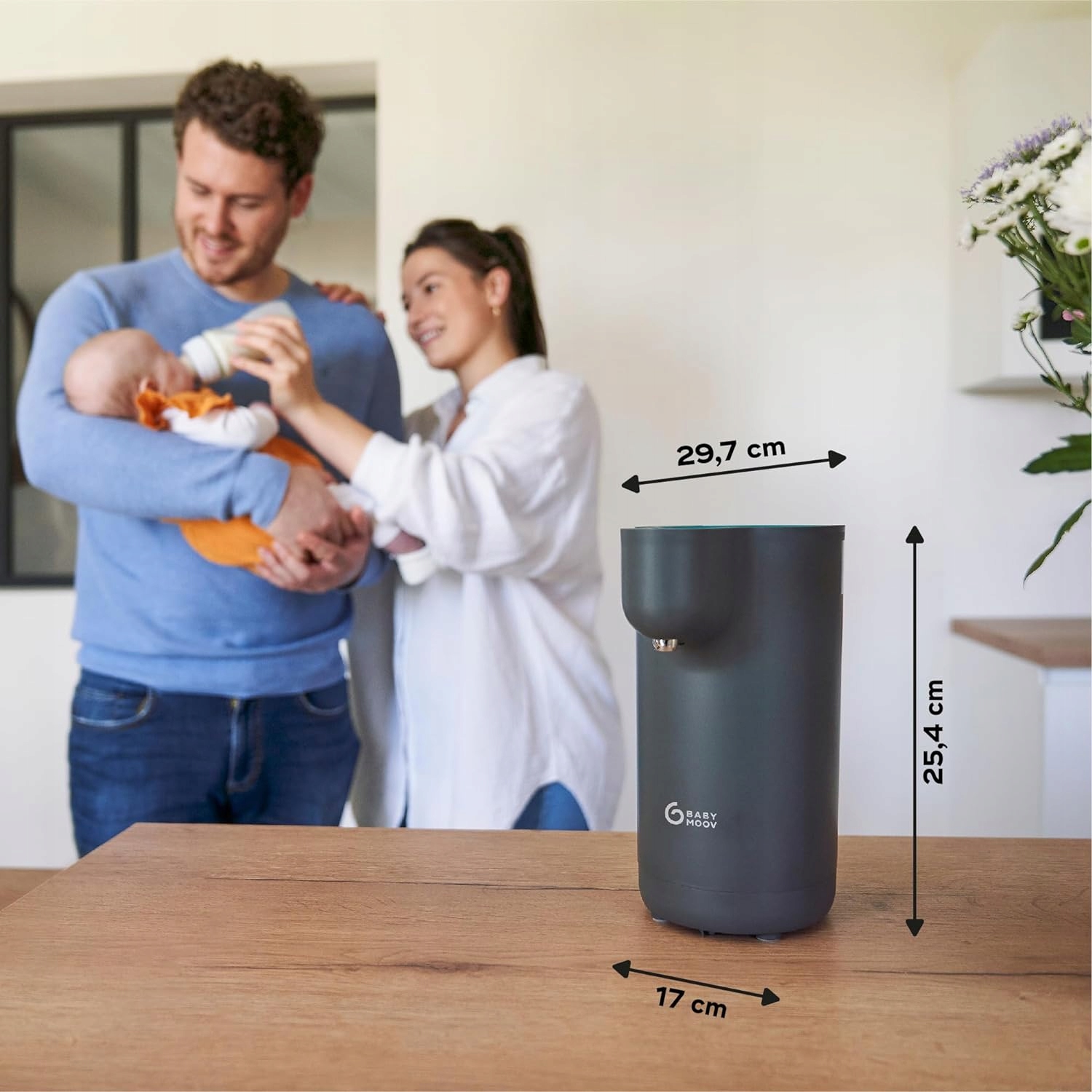 Babymoov Milky Now - PODGRZEWACZ EKSPRES 2w1 Regulacja TEMPERATURY 1.1L Kolor szary