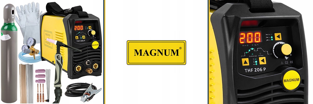 Spawarka inwertorowa Magnum TIG 200 DC Puls 230V Seria V5 100X65