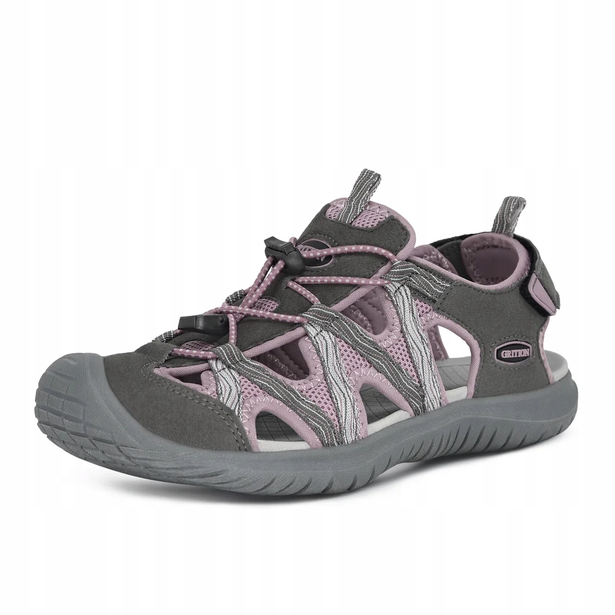Grition Damskie sandały turystyczne sportowe trekingowe szaro różowe roz 36