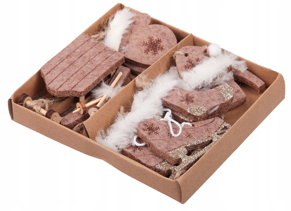 

Zawieszki Świąteczne Różowe Filcowe Mix 6 szt.