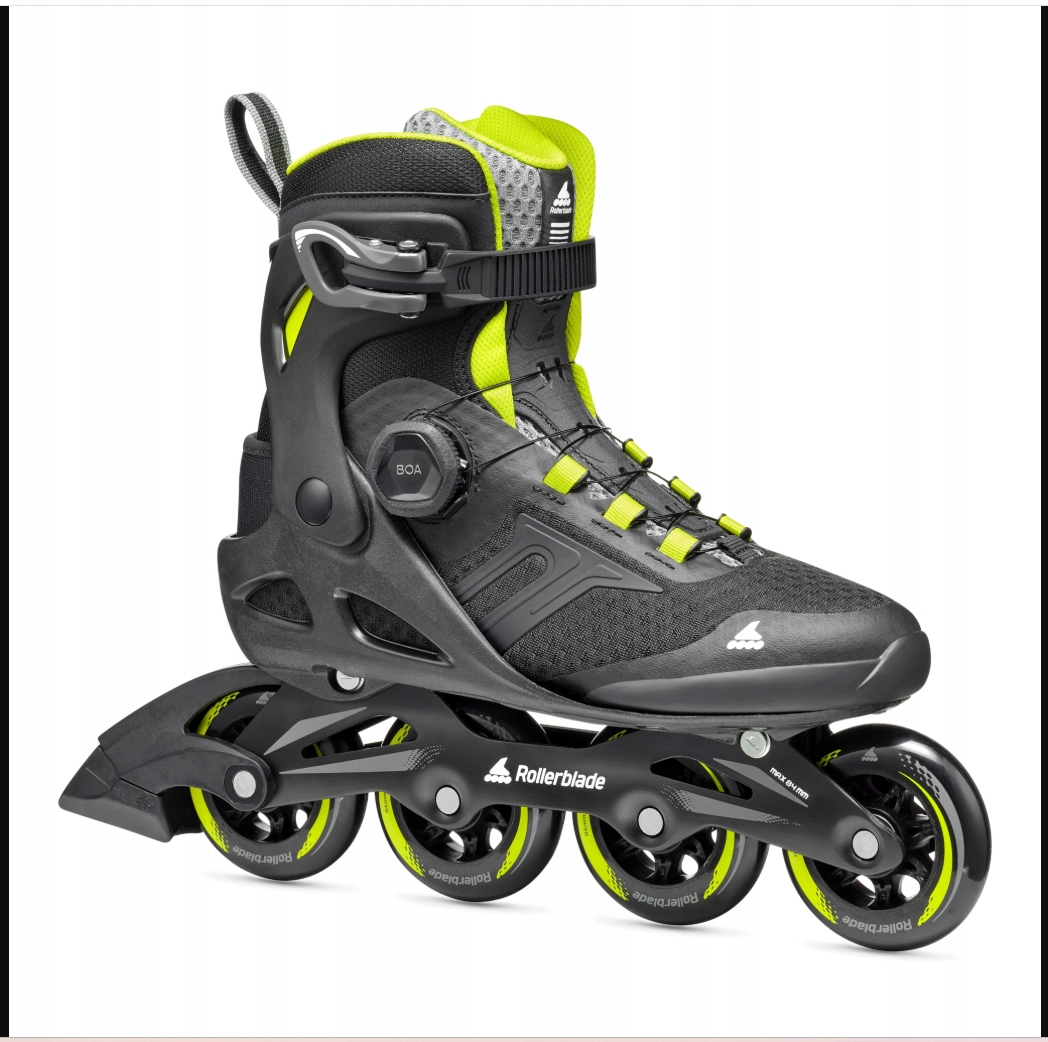 Łyżworolki męskie Rollerblade Macroblade 84 Boa czarno-żółte