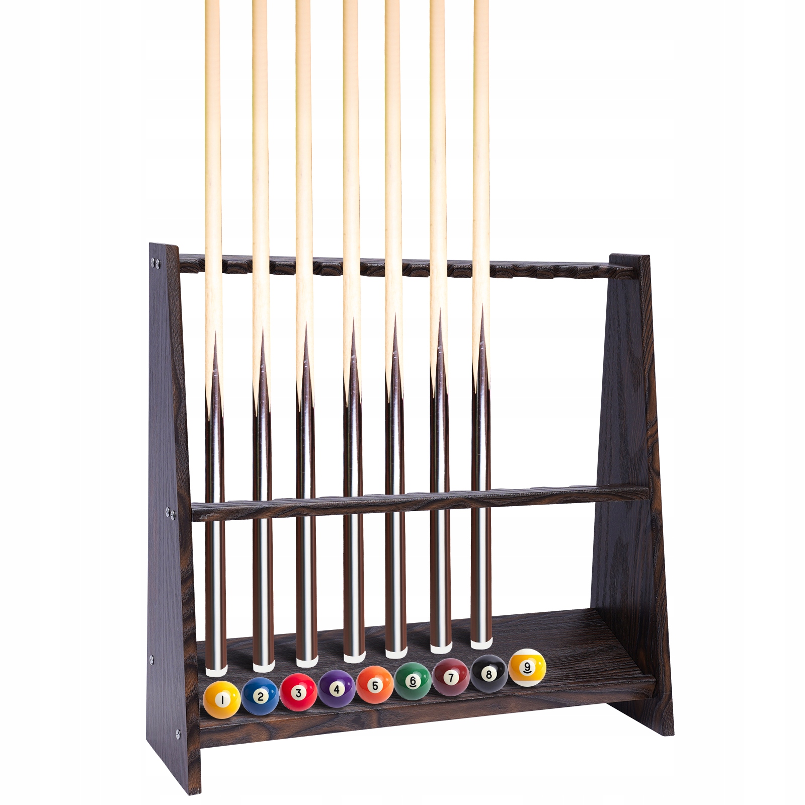 10-otworowy stojak na cue bilardowe w stylu retro, uchwyt na stojak na drewno Cue Holder, 60*20*57cm