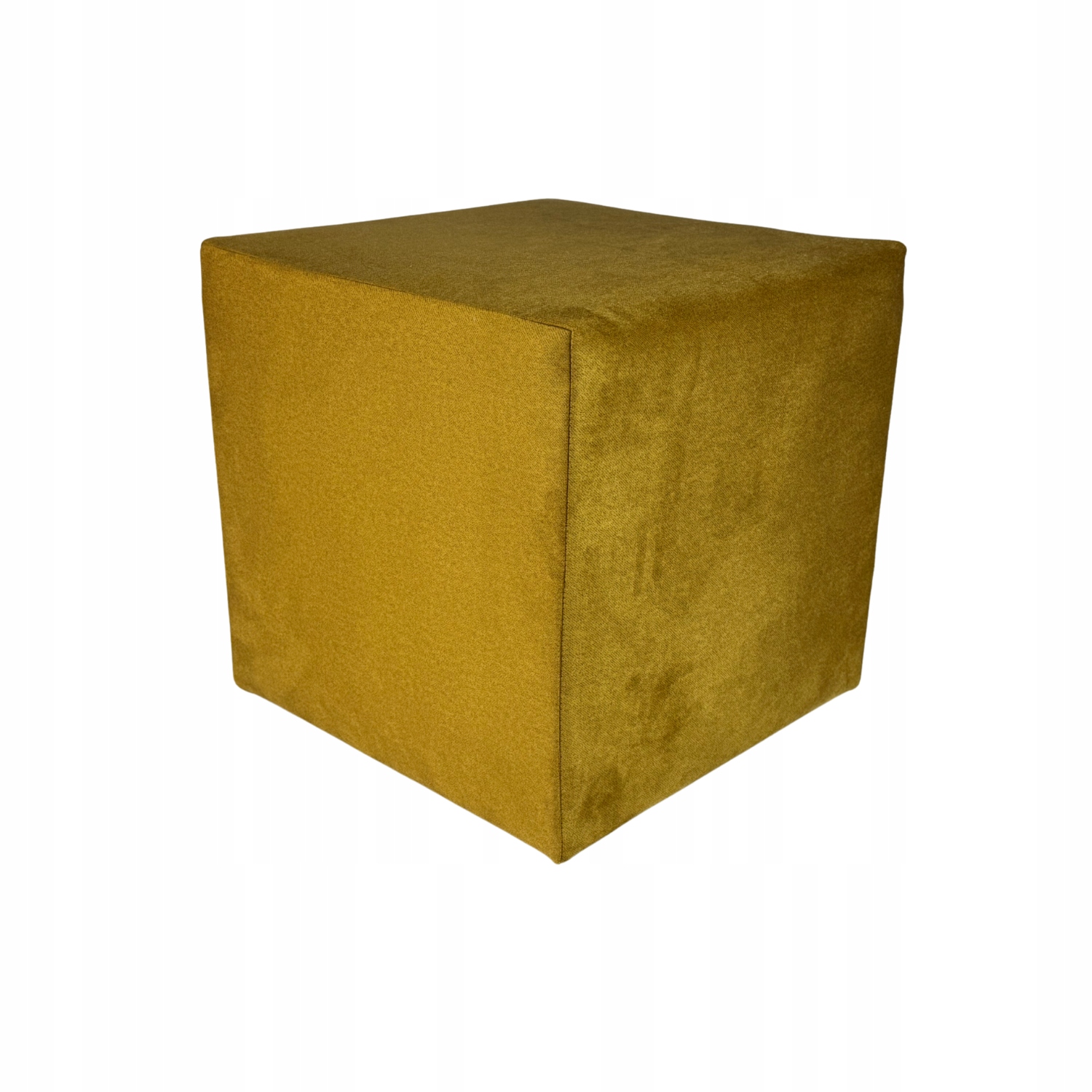Taburet čtvercová velurová žlutá, snadno čistitelná, nehořlavá