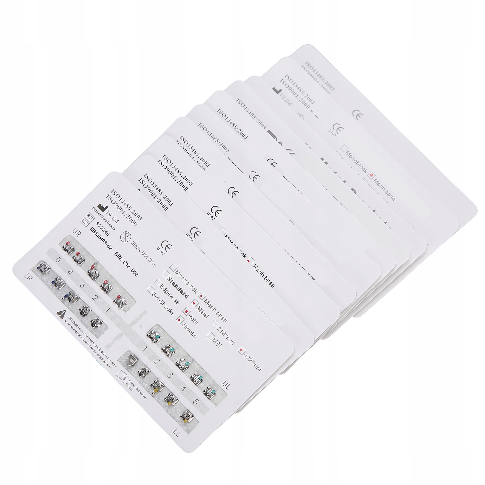 10 paczek Metalowe zęby dentystyczne Ortodoncja