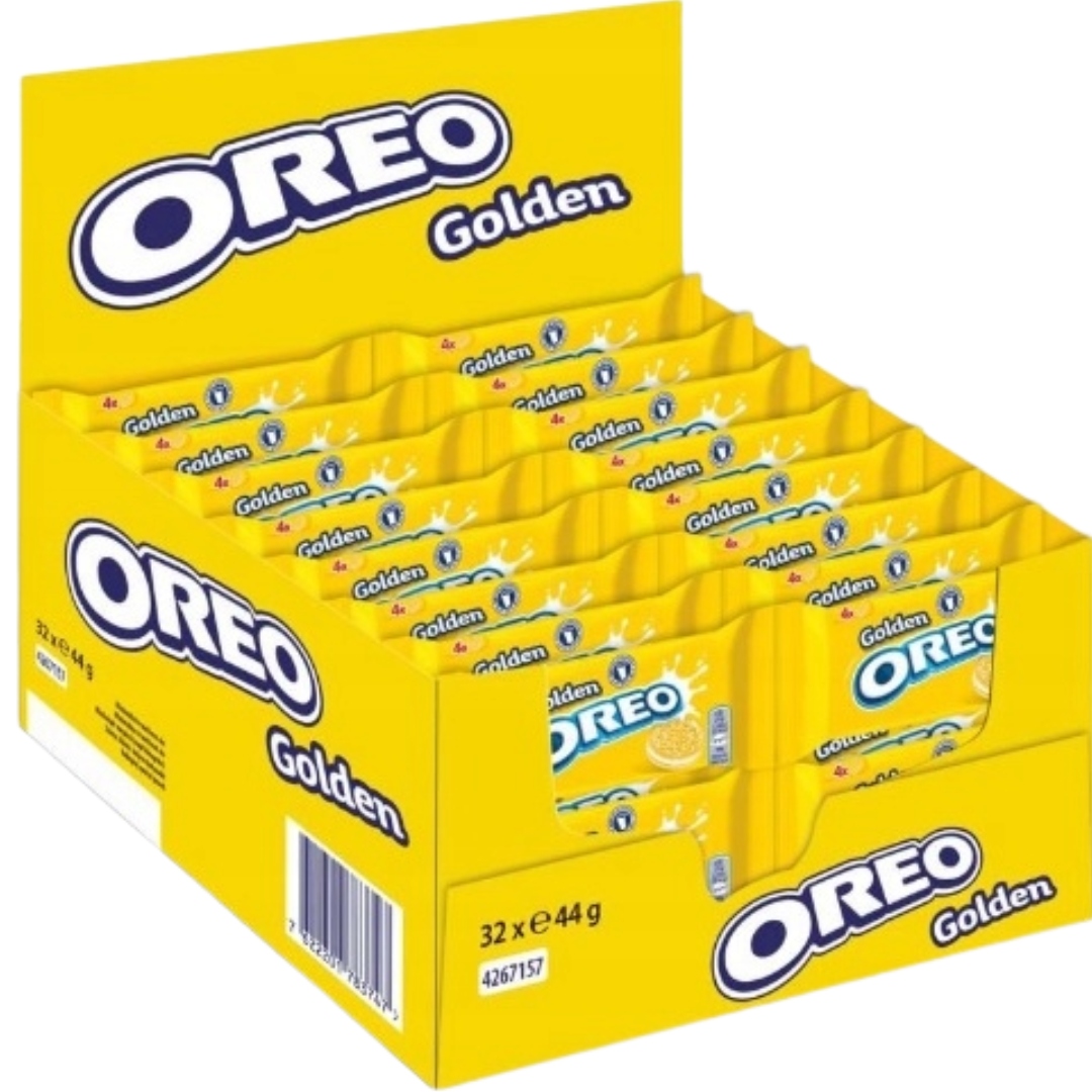 Levně Oreo Golden Sušenky s vanilkovou náplní 44 g (4 ks) x 32 ks