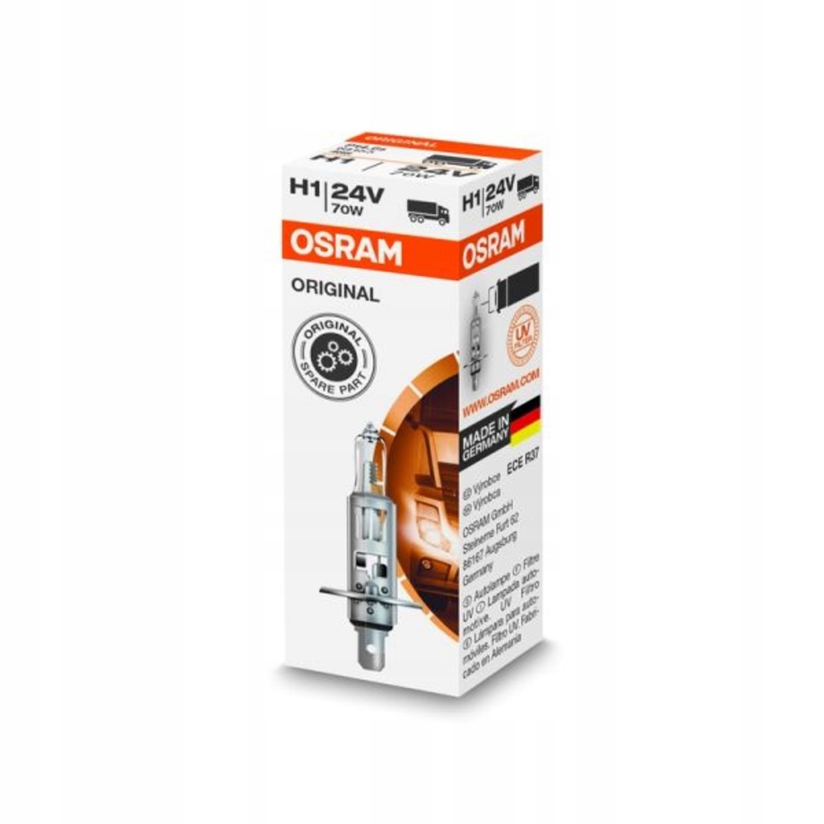 

Żarówka Osram H1 24V 70W P14,5S Standard 1szt.