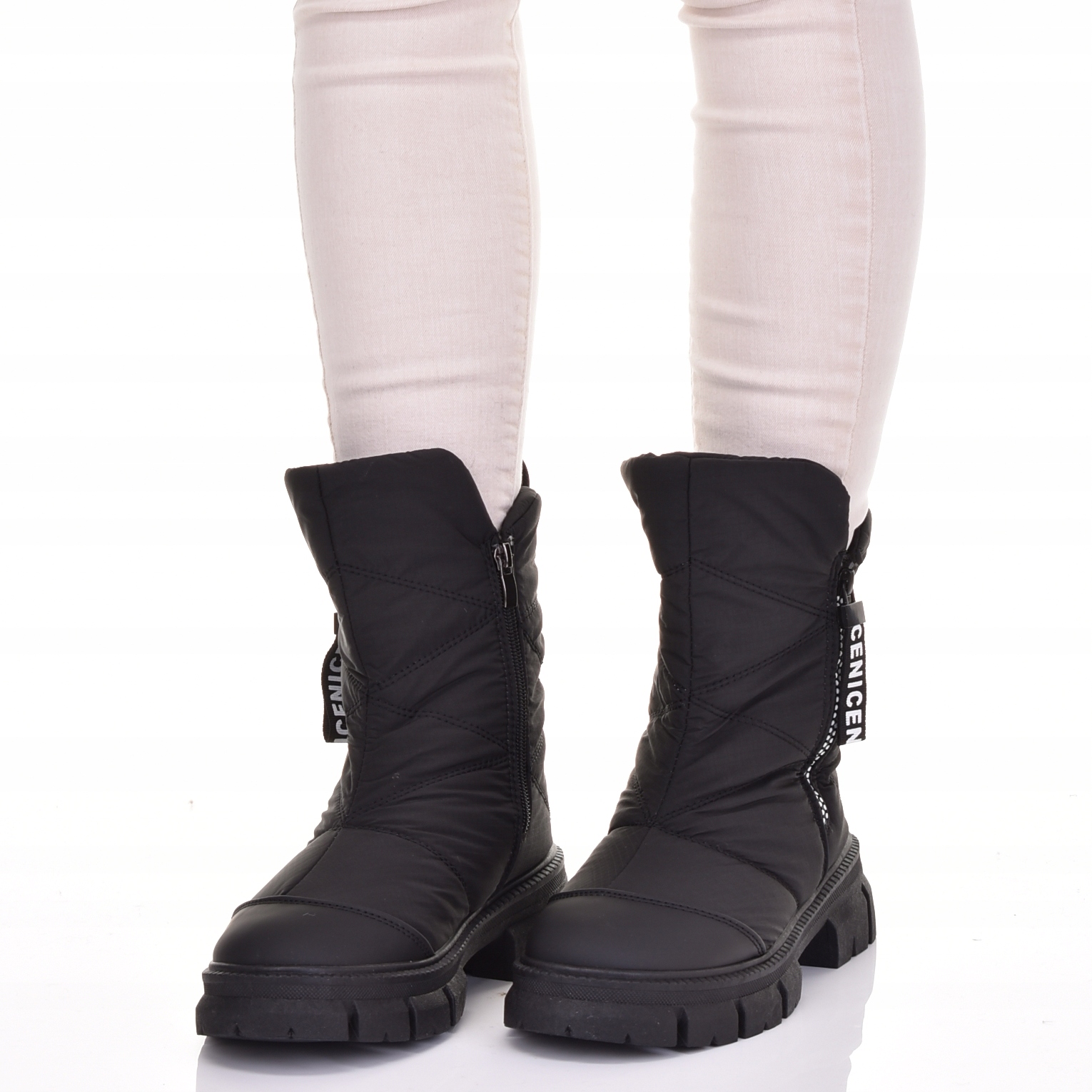 MODNE ŚNIEGOWCE DAMSKIE BUTY ZIMOWE NA PLATFORMIE OCIEPLONE Oryginalne opakowanie producenta pudełko