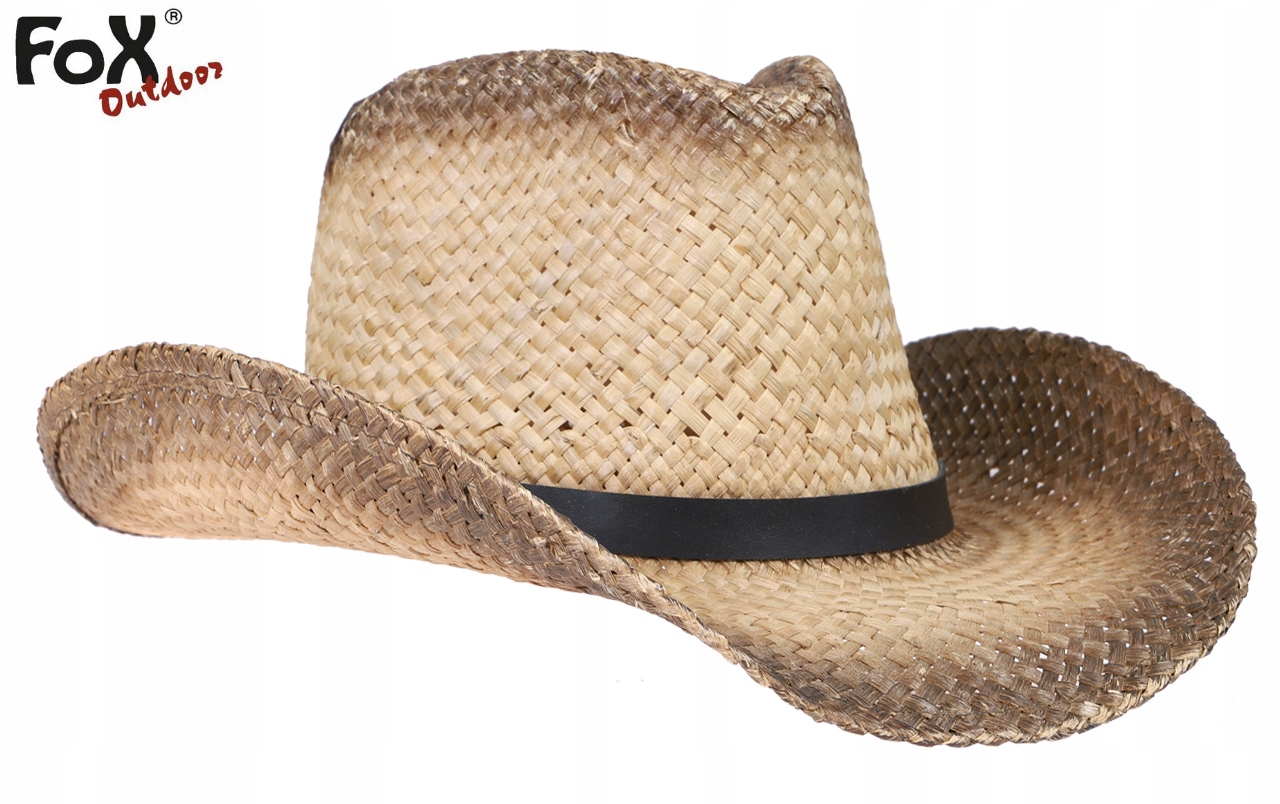 KAPELUSZ SŁOMKOWY KOWBOJSKI MĘSKI FOX Brązowy Kod producenta 10763
