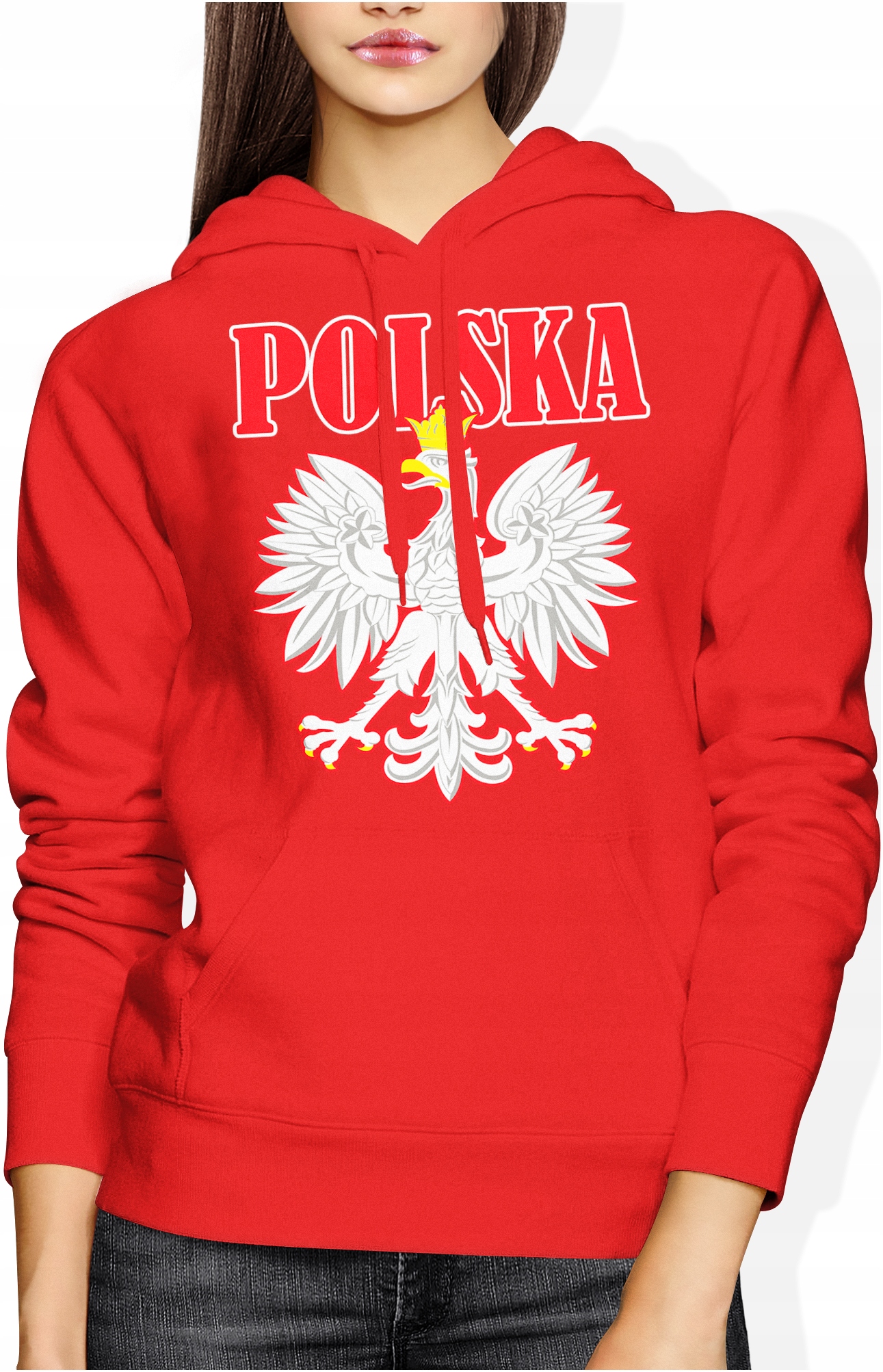 Bluza Polska Kibica Patriotyczna Damska Biało Czerwoni Orzeł M