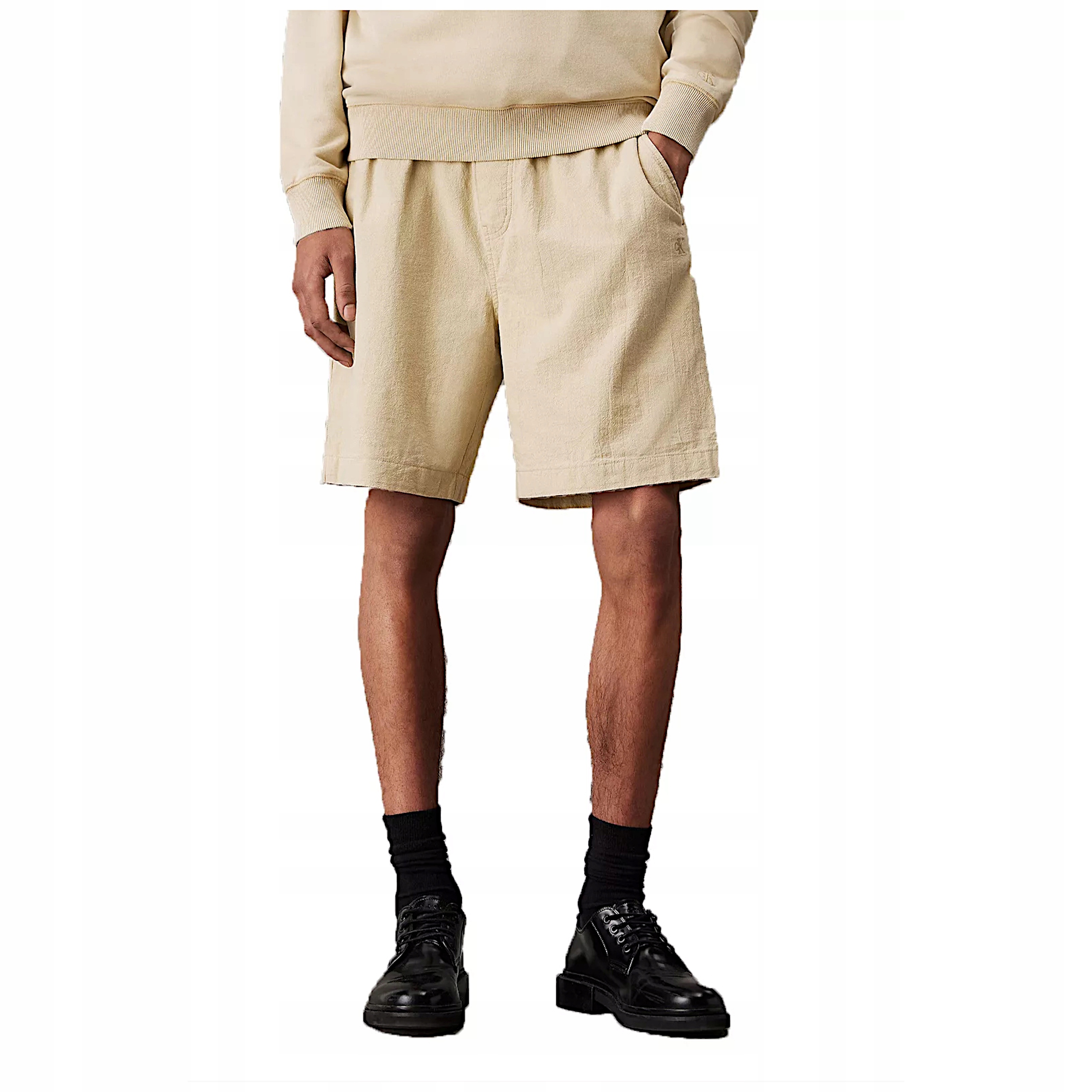 Pánské bermudy Calvin Klein Jeans bavlněné, krátké kraťasy s gumičkou, velikost L