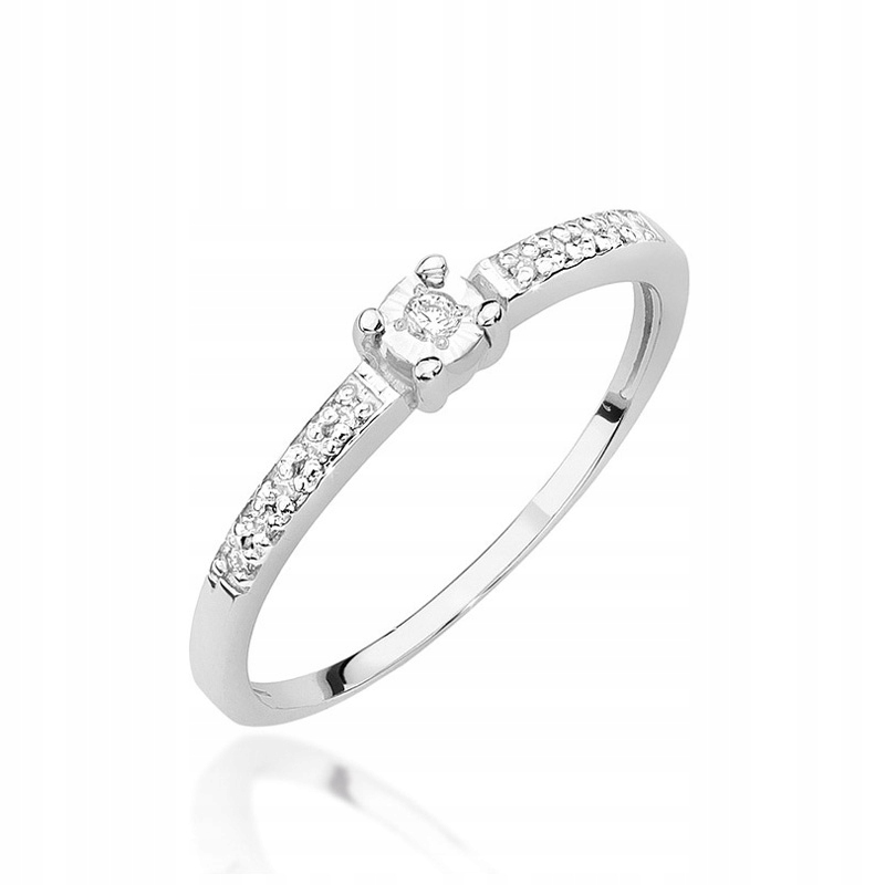 

Pierścionek Złoty Z Brylantami 0,07ct