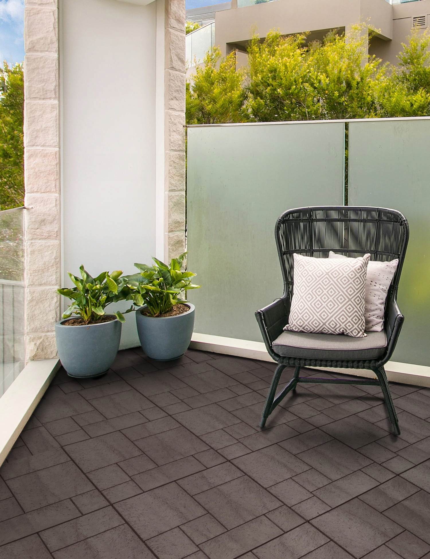 PODEST TARASOWY PŁYTKA PODŁOGA NA BALKON ECO BRUK KOSTKA BRĄZ 30x30 cm Producent Multy Home