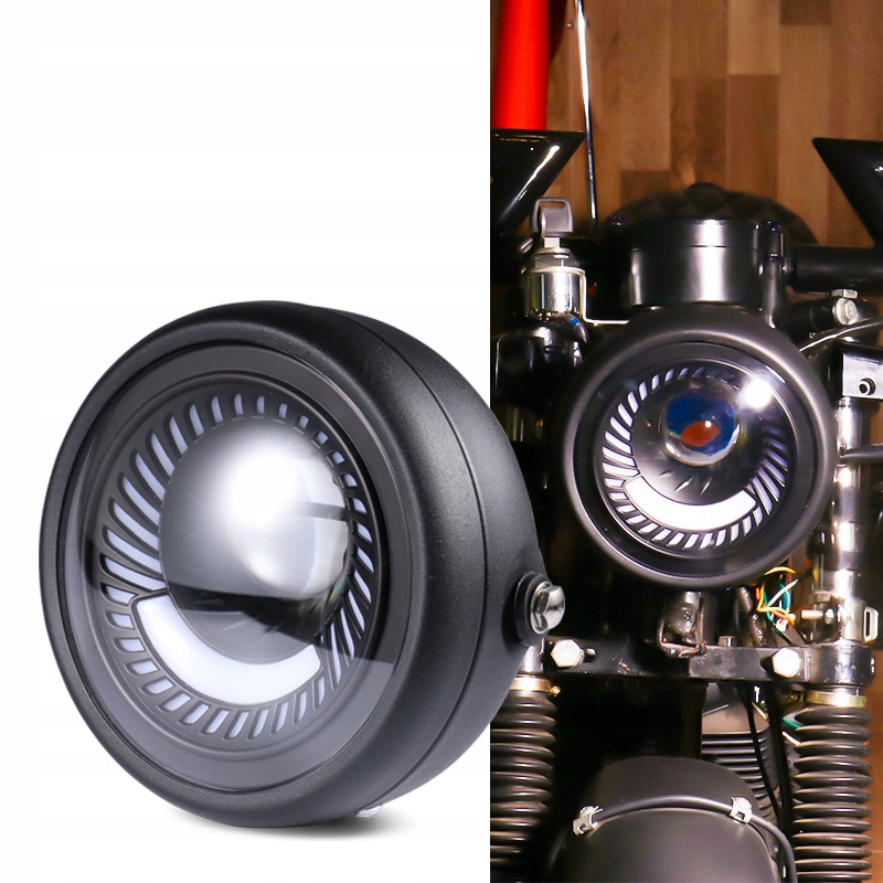 REFLEKTOR LAMPA 6,5″ MOTOCYKL BOBBER CHOPPER RETRO Dopasowanie do pojazdu produkt uniwersalny