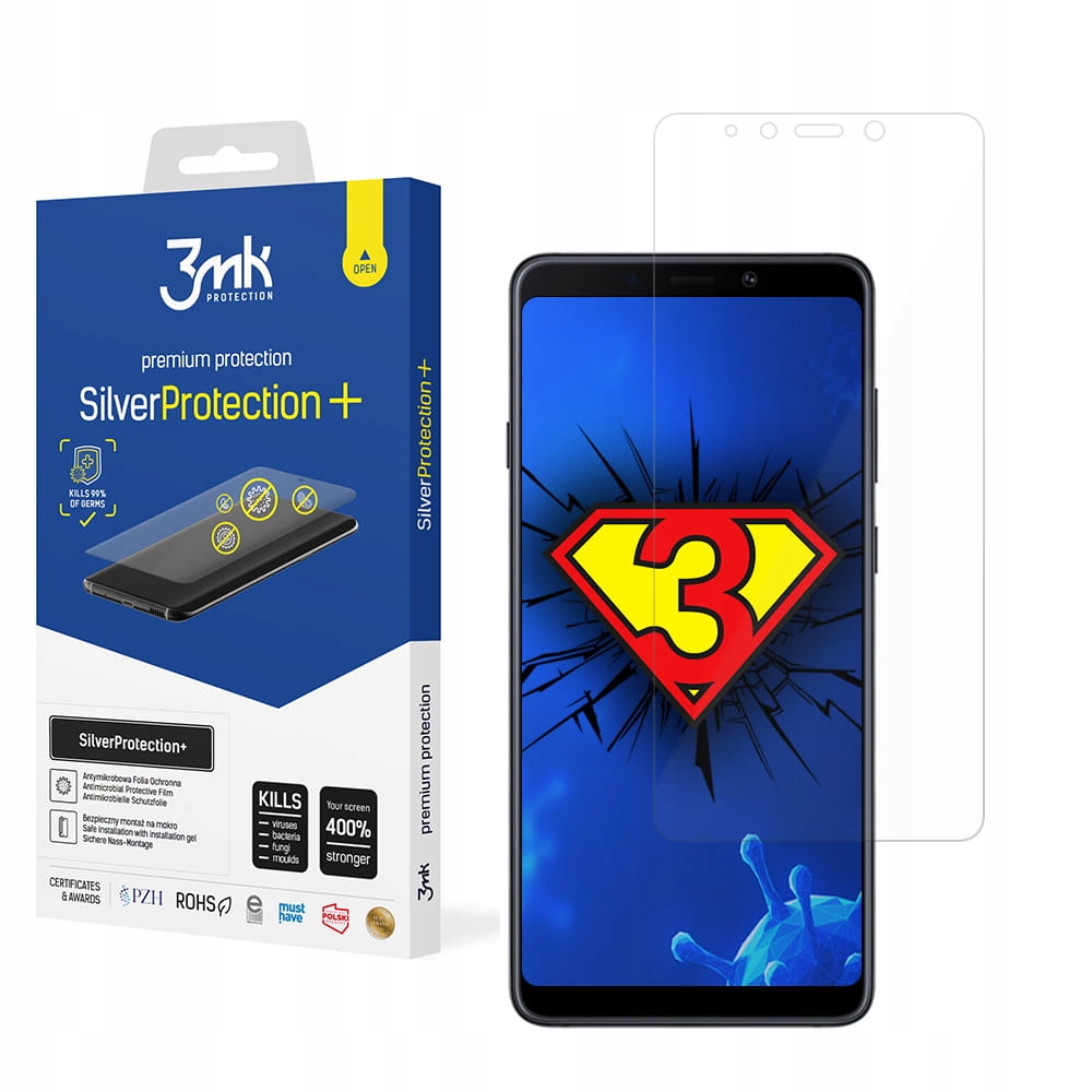 

Folia na cały ekran do Galaxy A9 2018 3mk Silver +