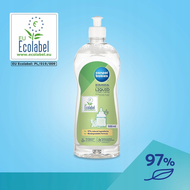 CANPOL PŁYN DO MYCIA BUTELEK I SMOCZKÓW EKOLOGICZNY 500ml Kod producenta 1/500