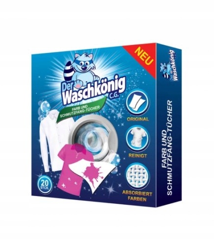 

Chusteczki wyłapujące kolor E*waschkonig 20szt