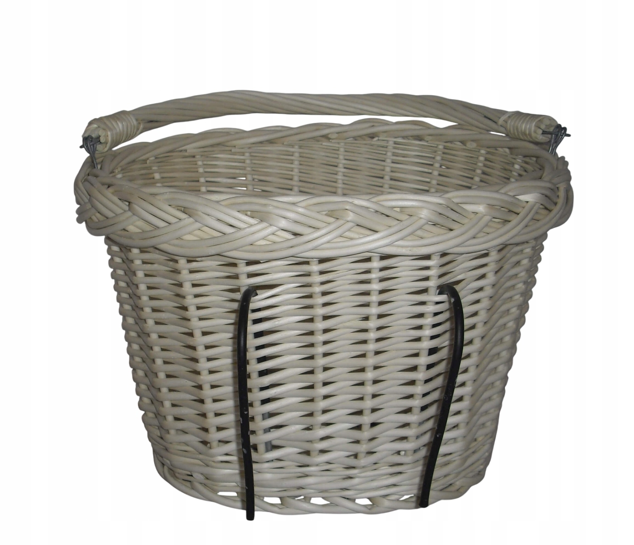 Wiklinowy koszyk na rower Dziecięcy Ecru kosz rowerowy dla Dzieci