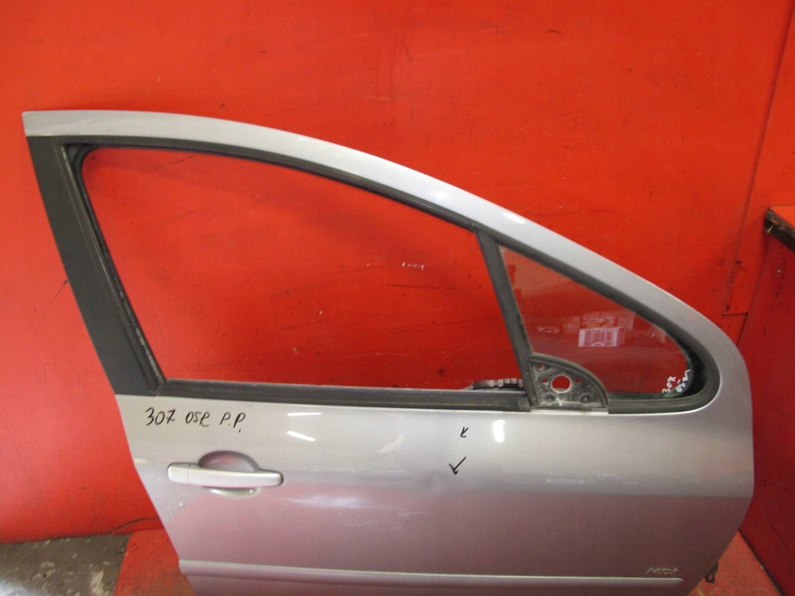 PEUGEOT 307 01- door right front front silver EZAC