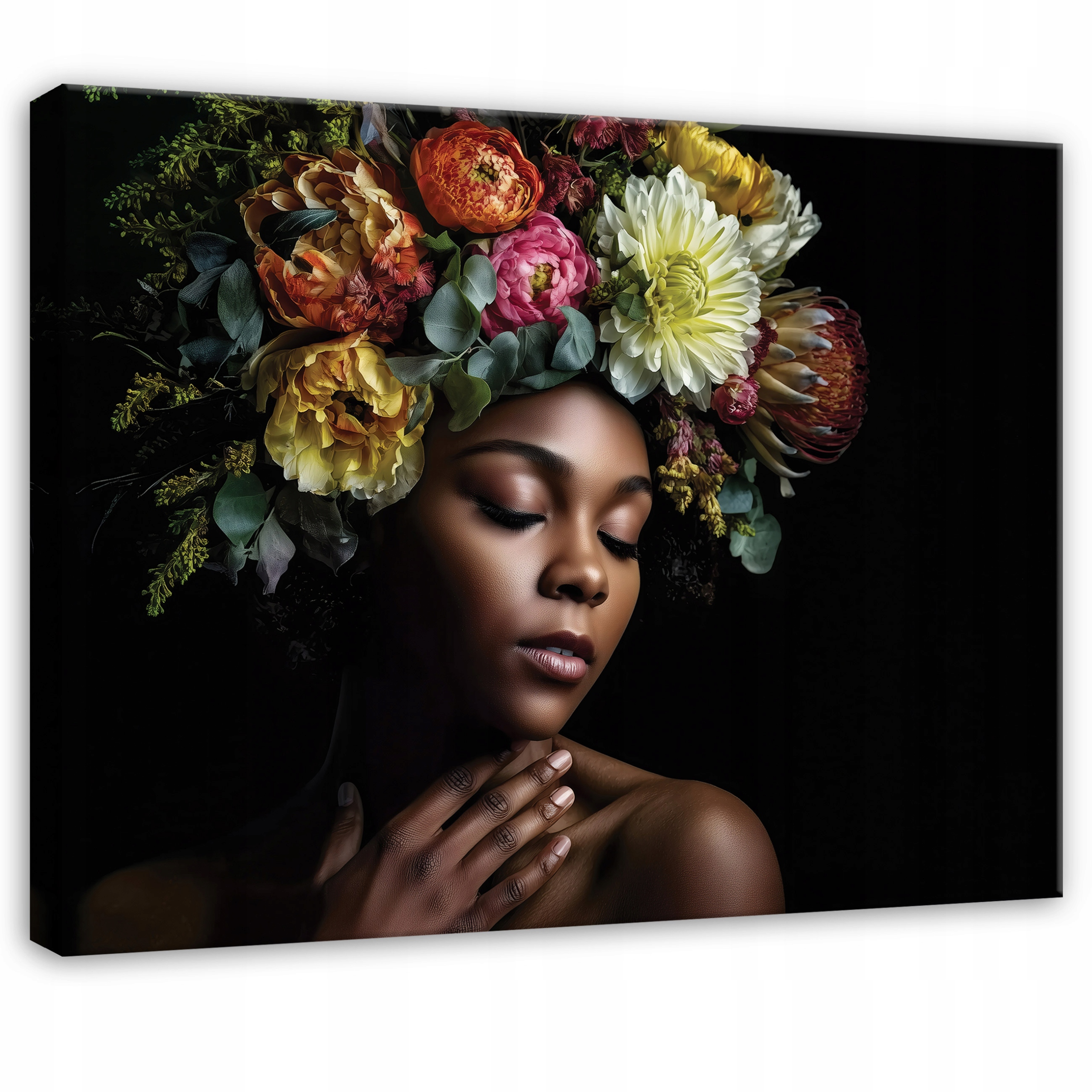 Obraz Žena Květiny Abstrakce Do Ložnice Obývacího Pokoje Kuchyně Na Plátně 120x80