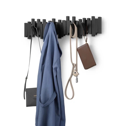 Věšák Sticks Umbra černý 8 háčků