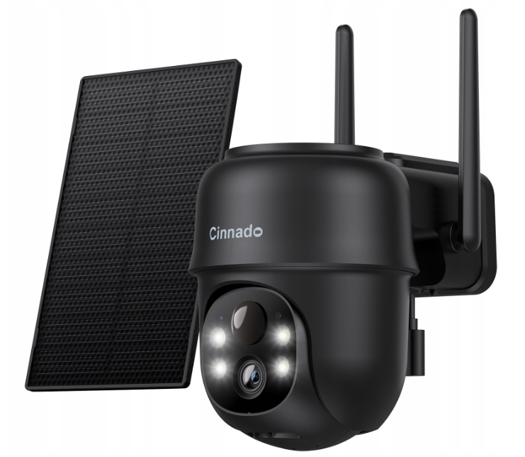 Kamera Solarna WiFi Cinnado B6 2K – Pełna Ochrona Bez Kabli! Obrotowa
