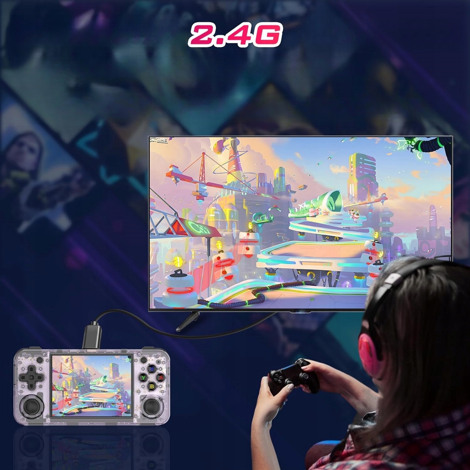 MINI KONSOLA DO GIER RG35XX H Z EKRANEM 3.5'' 64 GB, 5515 KLASYCZNY GIER Producent Bedee