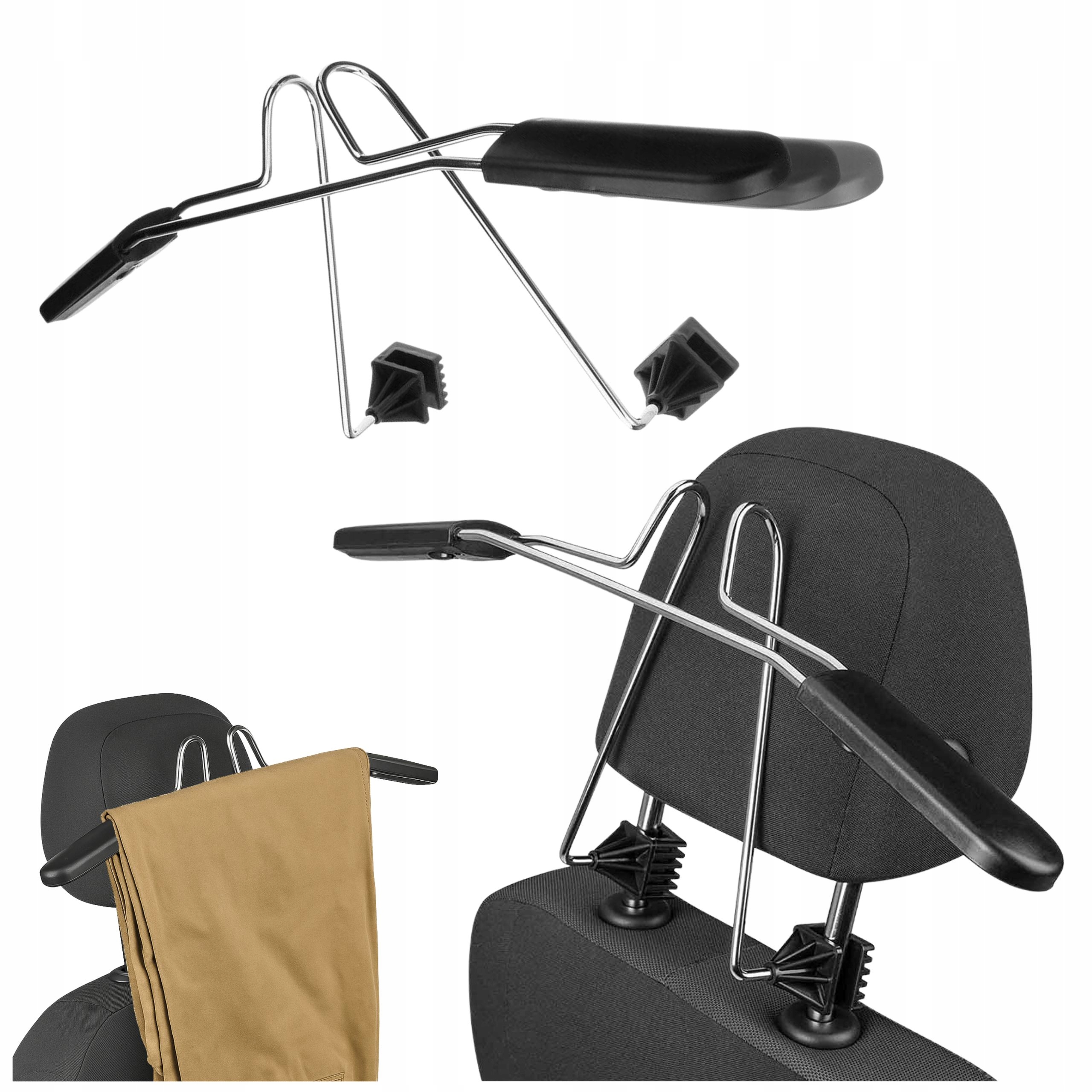 Wieszak Do Samochodu Na Zagłówek Ubrania Marynarkę Koszulę Regulowany